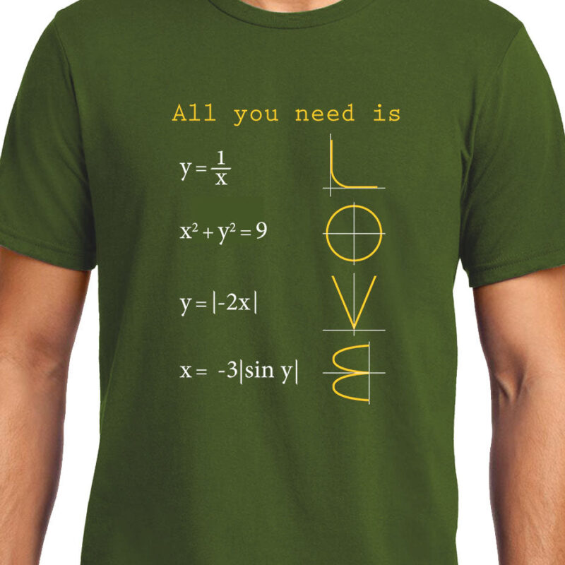 Xevomart All You Need is Love , Math , Unisex Graphic T-Shirt