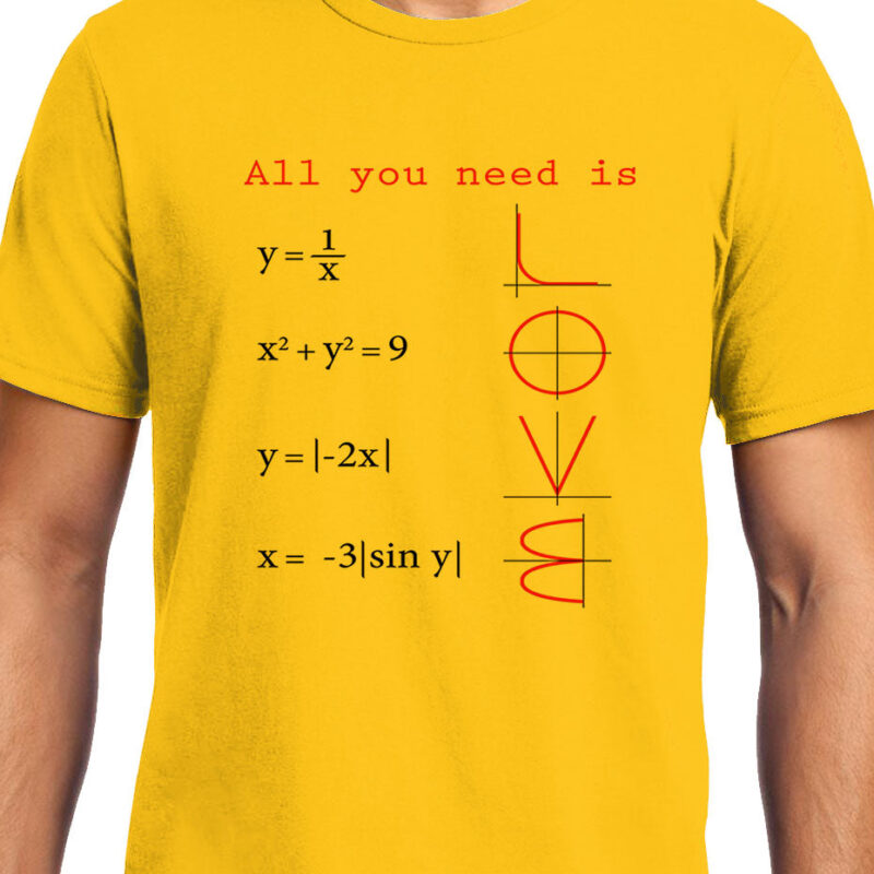 Xevomart All You Need is Love , Math , Unisex Graphic T-Shirt