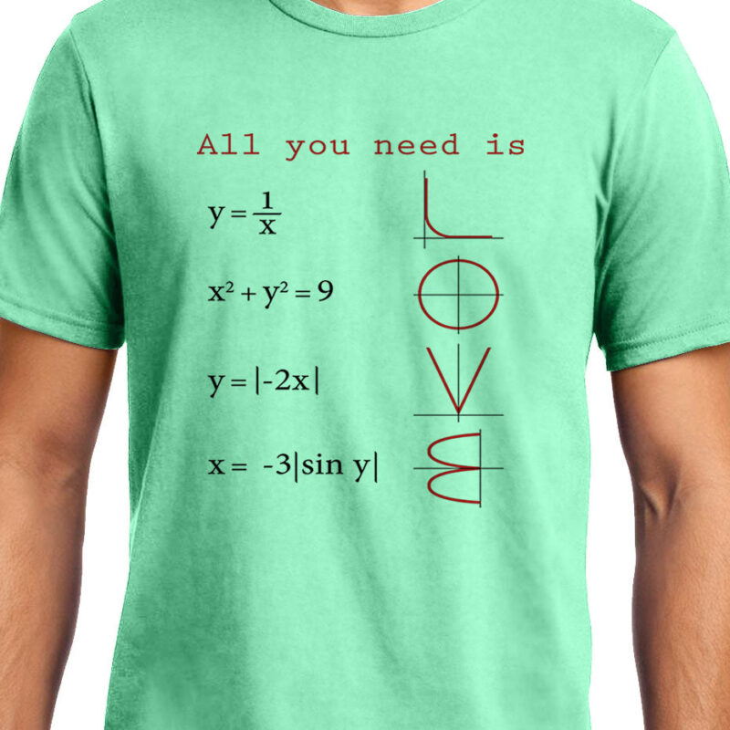 Xevomart All You Need is Love , Math , Unisex Graphic T-Shirt