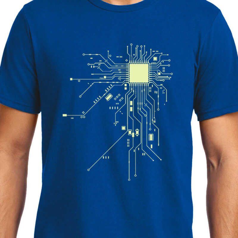 Xevomart Digital Heart, Computer Chip, Programmer , Unisex Graphic T-Shirt