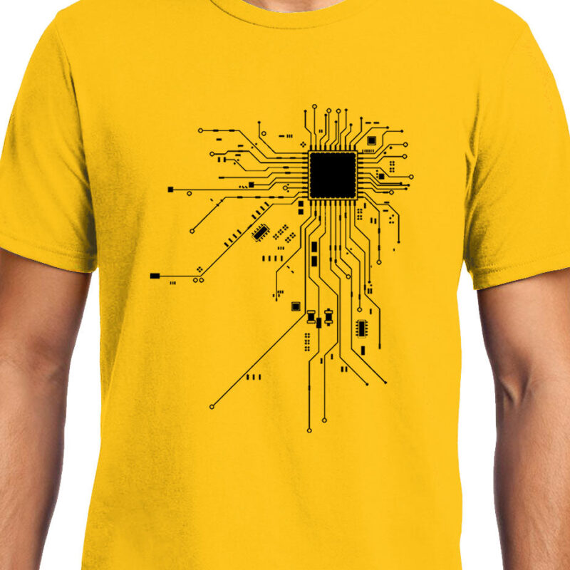 Xevomart Digital Heart, Computer Chip, Programmer , Unisex Graphic T-Shirt