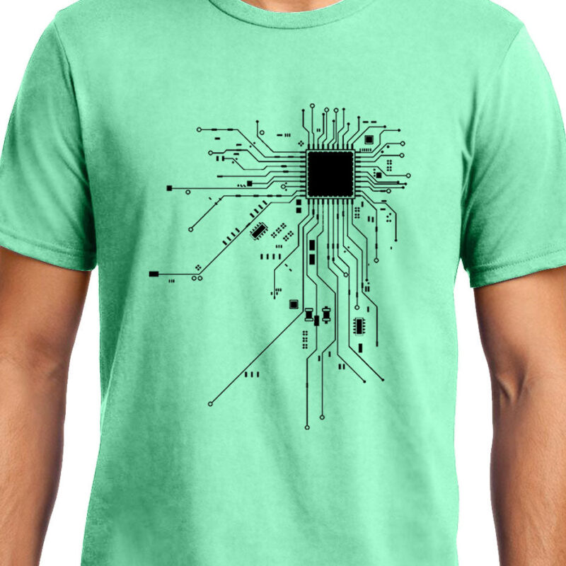 Xevomart Digital Heart, Computer Chip, Programmer , Unisex Graphic T-Shirt
