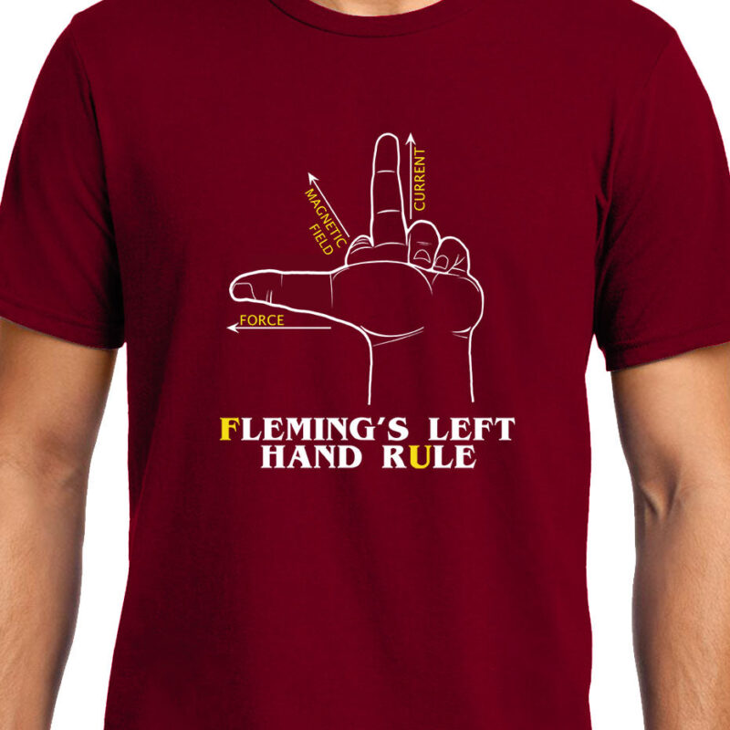 Xevomart Flemings Left Hand rule , Physics, Unisex Graphic T-Shirt