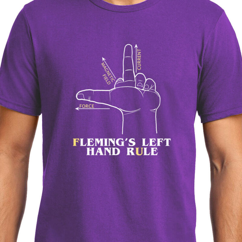 Xevomart Flemings Left Hand rule , Physics, Unisex Graphic T-Shirt