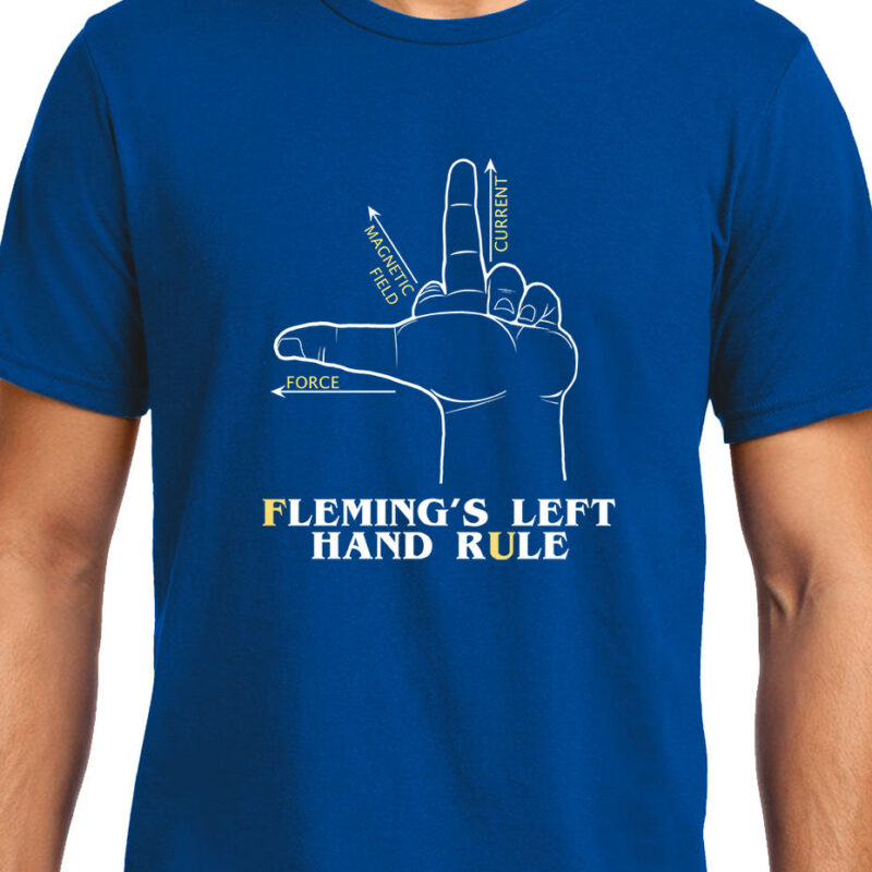 Xevomart Flemings Left Hand rule , Physics, Unisex Graphic T-Shirt