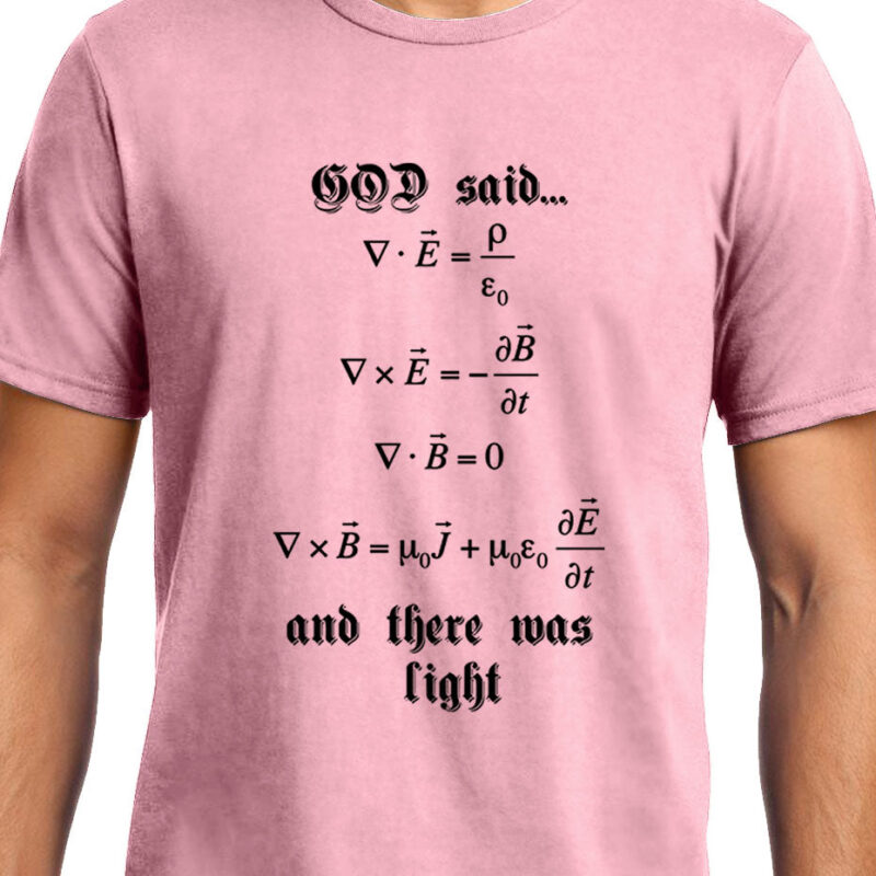 Xevomart Maxwell's Equation , God Said Let there be light , Physics, Unisex Graphic T-Shirt