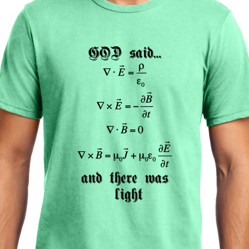 Xevomart Maxwell's Equation , God Said Let there be light , Physics, Unisex Graphic T-Shirt