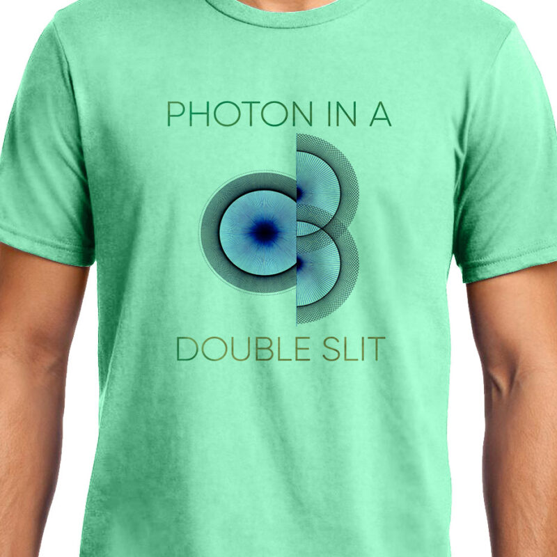 Xevomart Photon in a Double Slit 2, Quantum Physics, Unisex Graphic T-Shirt