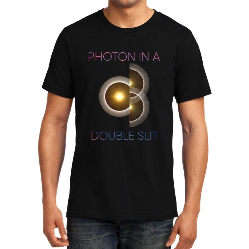 Xevomart Photon in a Double Slit 2, Quantum Physics, Unisex Graphic T-Shirt