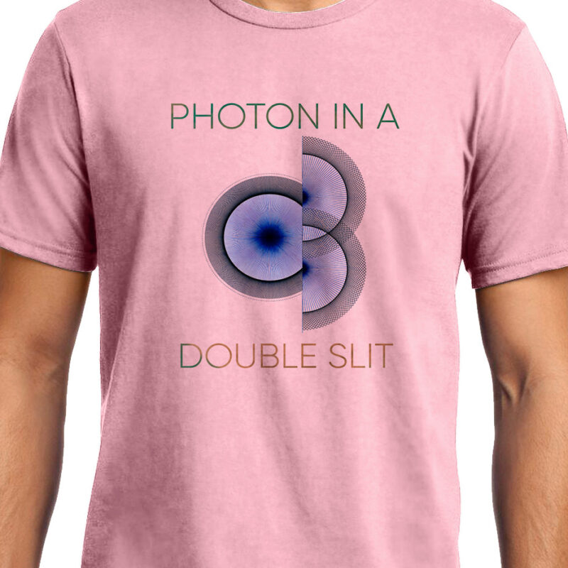 Xevomart Photon in a Double Slit 2, Quantum Physics, Unisex Graphic T-Shirt