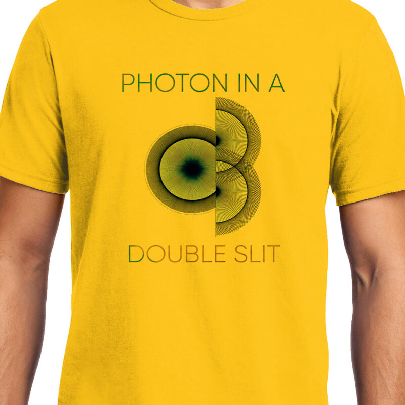 Xevomart Photon in a Double Slit 2, Quantum Physics, Unisex Graphic T-Shirt