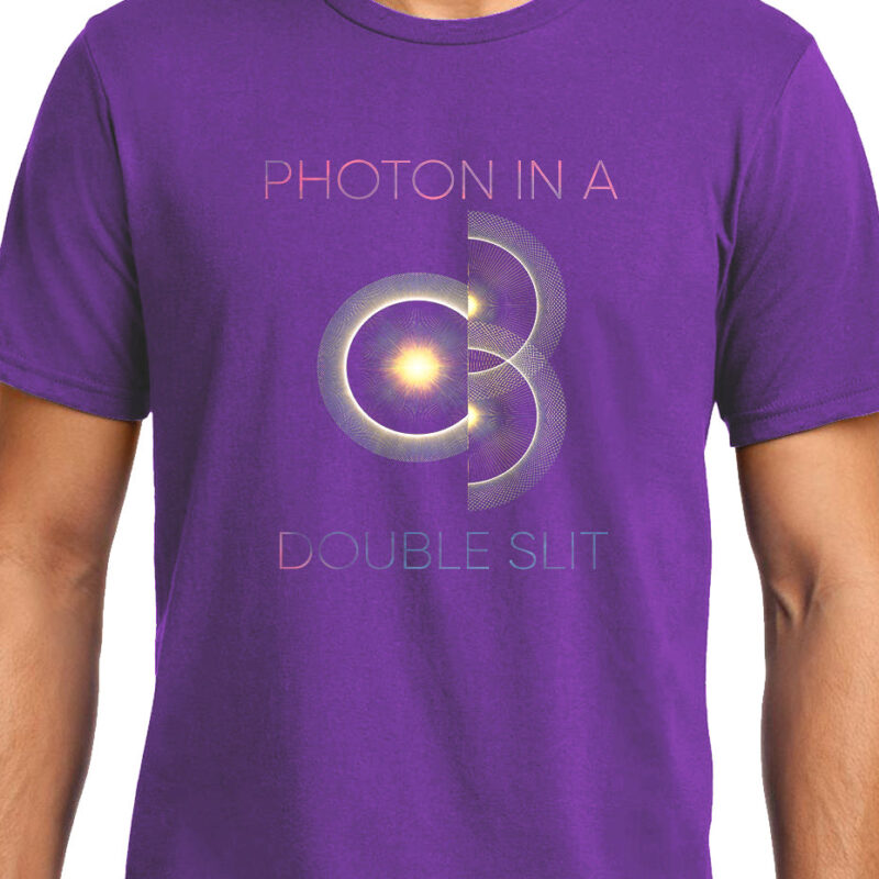 Xevomart Photon in a Double Slit 2, Quantum Physics, Unisex Graphic T-Shirt