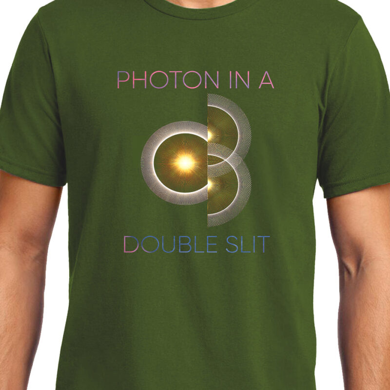 Xevomart Photon in a Double Slit 2, Quantum Physics, Unisex Graphic T-Shirt
