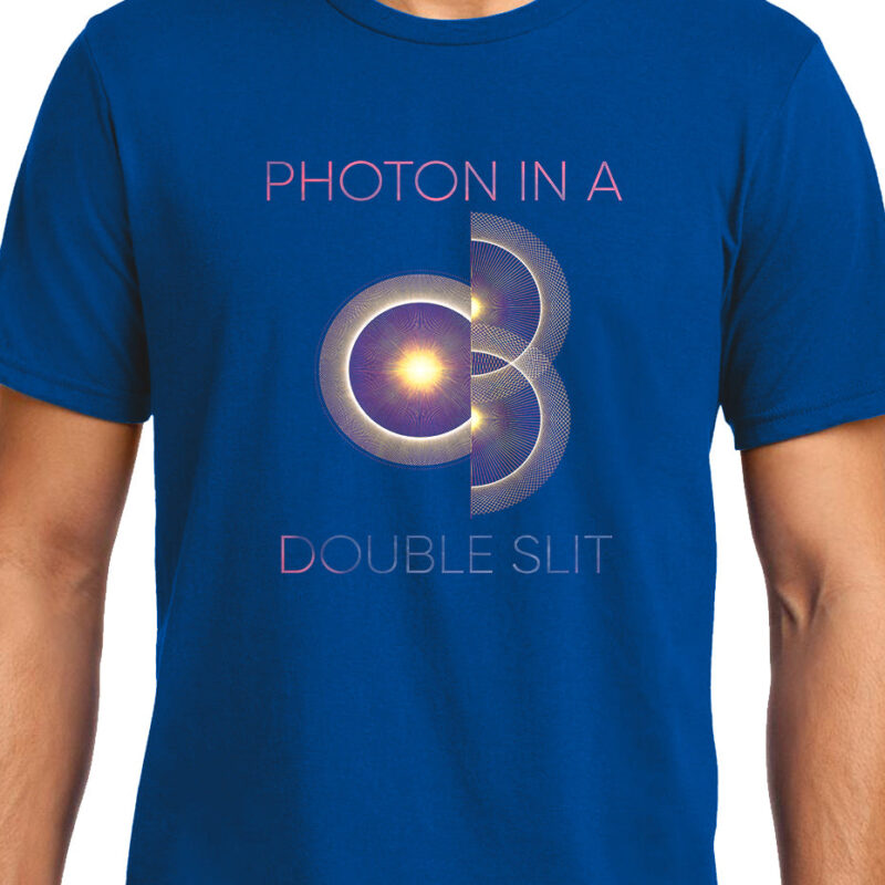 Xevomart Photon in a Double Slit 2, Quantum Physics, Unisex Graphic T-Shirt