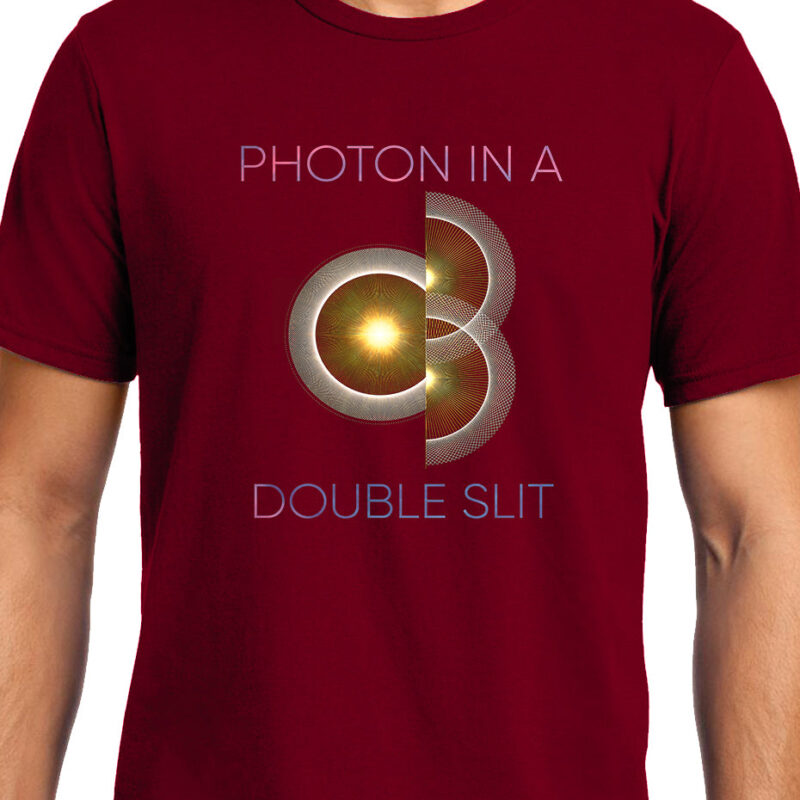 Xevomart Photon in a Double Slit 2, Quantum Physics, Unisex Graphic T-Shirt
