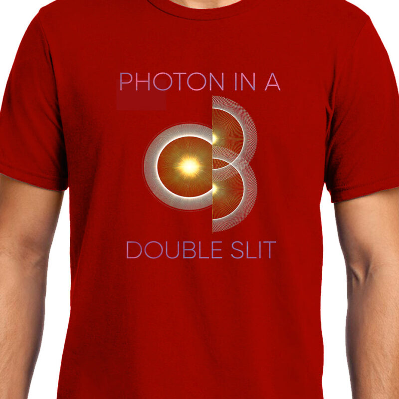 Xevomart Photon in a Double Slit 2, Quantum Physics, Unisex Graphic T-Shirt