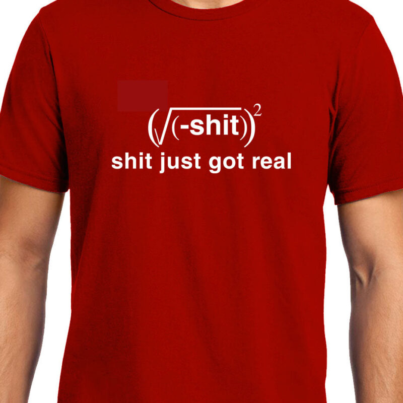 Xevomart Shit Just got Real , Math , Unisex Graphic T-Shirt