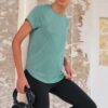 Sports Short Sleeve V-Neck Top