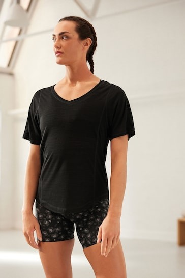 Sports Short Sleeve V-Neck Top