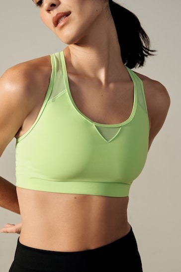 Next Sports Reformer Non Pad Mesh Insert Bra – Green